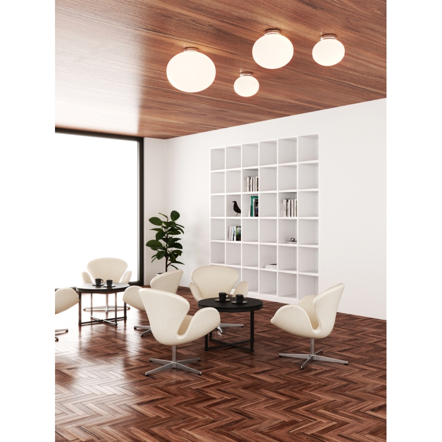 Open Design OR81169 - Stropna svetilka PALLA 1xE27/12W/230V premer 40 cm sijajni krom