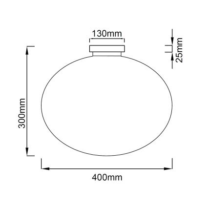 Open Design OR81169 - Stropna svetilka PALLA 1xE27/12W/230V premer 40 cm sijajni krom