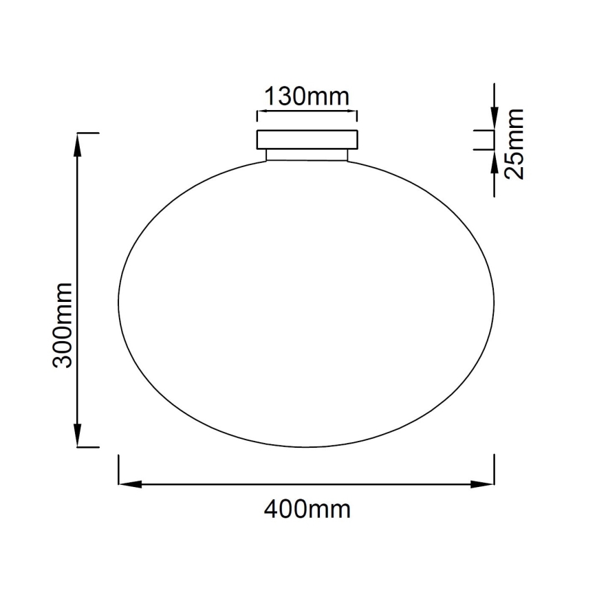 Open Design OR81169 - Stropna svetilka PALLA 1xE27/12W/230V premer 40 cm sijajni krom