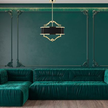 Open Design OR84153 - Lestenec na drogu STESSO 4xE27/15W/230V Ø 42 cm zlata/črna