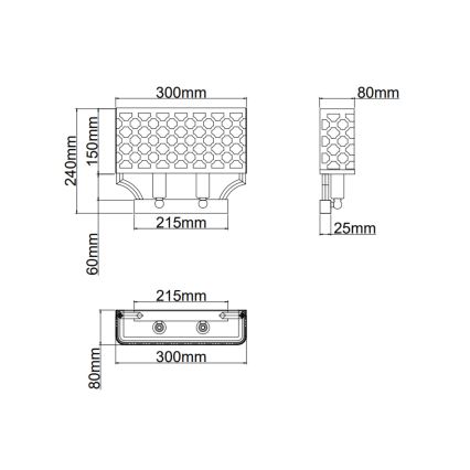 Open Design OR84603 - Stenska svetilka VERNO 2xE14/12W/230V iz medenine