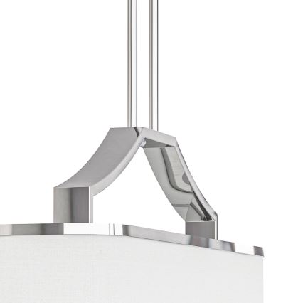 Open Design OR84849 - Lestenec na palici GERDO OVALE 6xE14/12W/230V sijajni krom/bela