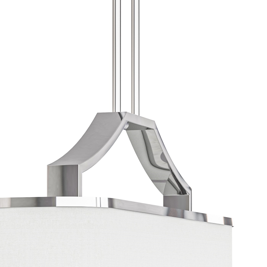 Open Design OR84849 - Lestenec na palici GERDO OVALE 6xE14/12W/230V sijajni krom/bela