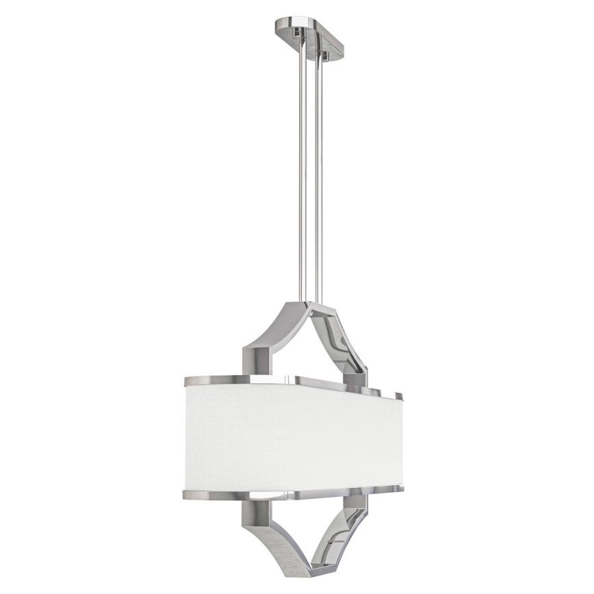 Open Design OR84849 - Lestenec na palici GERDO OVALE 6xE14/12W/230V sijajni krom/bela
