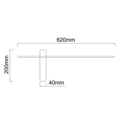 Open Design OR85068 - LED stenska svetilka BENE LED/7W/230V 62 cm črna