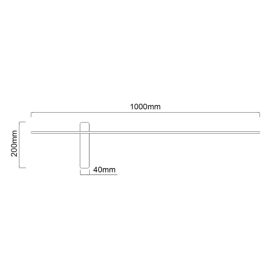 Open Design OR85075 - LED stensko svetilo BENE LED/10,5W/230V 100 cm zlate barve
