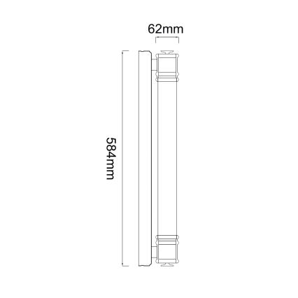 Open Design OR85273 - LED kopalniška osvetlitev za ogledalo OMI LED/13W/230V 58 cm IP44 črna