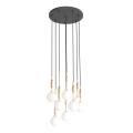 Open Design OR85334 - Lestenec na jekleni vrvici ERO 8xG9/8W/230V v zlati barvi