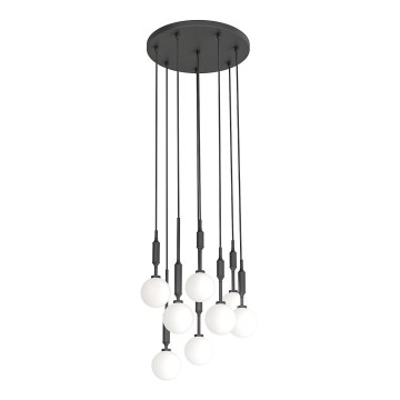 Open Design OR85341 - Lestenec na jeklenem kablu ERO 8xG9/8W/230V črna