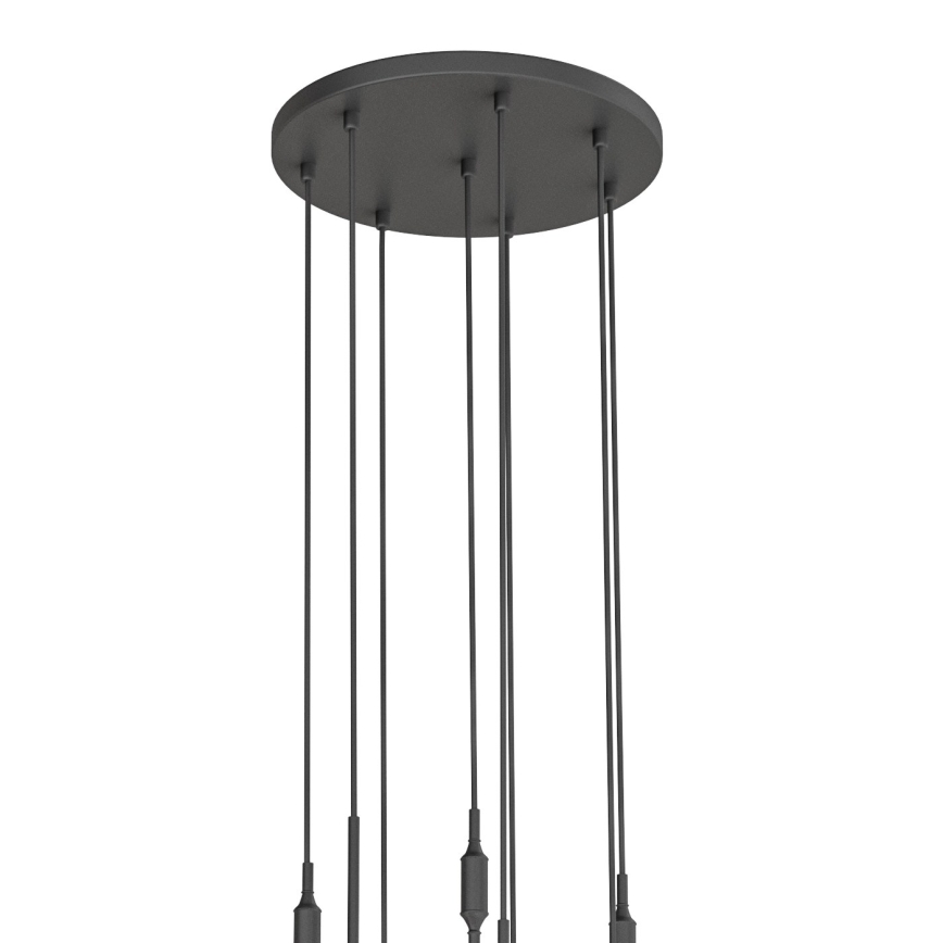 Open Design OR85341 - Lestenec na jeklenem kablu ERO 8xG9/8W/230V črna