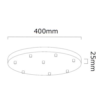 Open Design OR85341 - Lestenec na jeklenem kablu ERO 8xG9/8W/230V črna