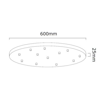 Open Design OR85402 - Viseči lestenec na jekleni vrvici ERO 12xG9/8W/230V črna