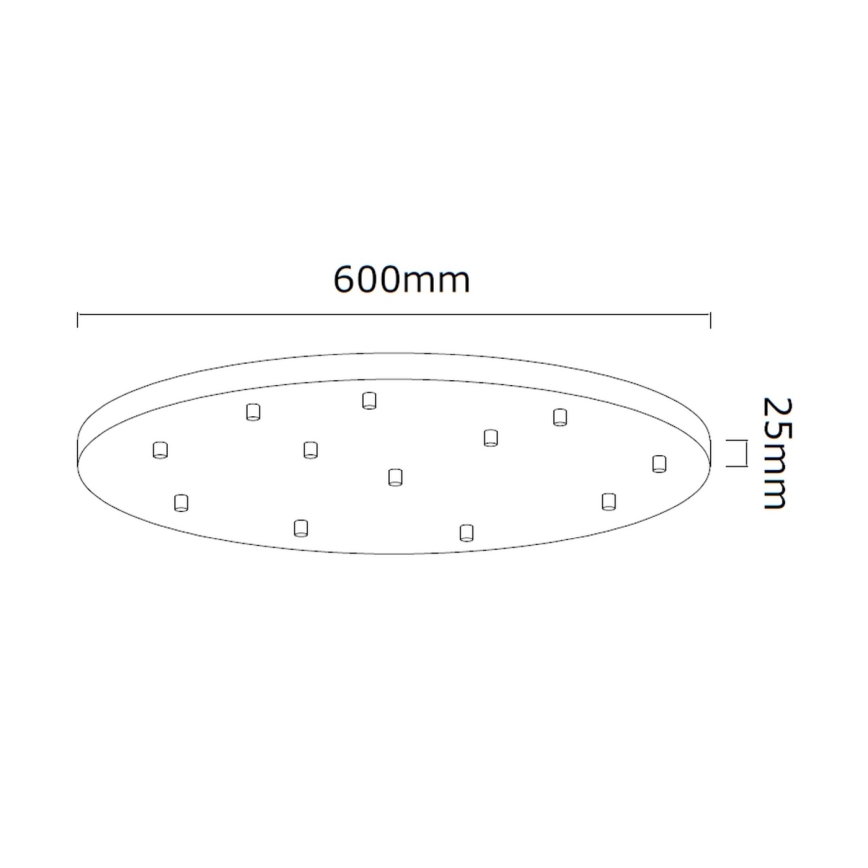Open Design OR85402 - Viseči lestenec na jekleni vrvici ERO 12xG9/8W/230V črna