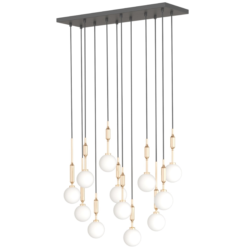 Open Design OR85457 - Lestenec na jekleni vrvici ERO 12xG9/8W/230V v zlati barvi