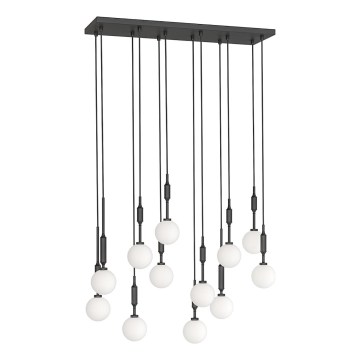 Open Design OR85464 - Lestenec na jekleni vrvici ERO 12xG9/8W/230V črna