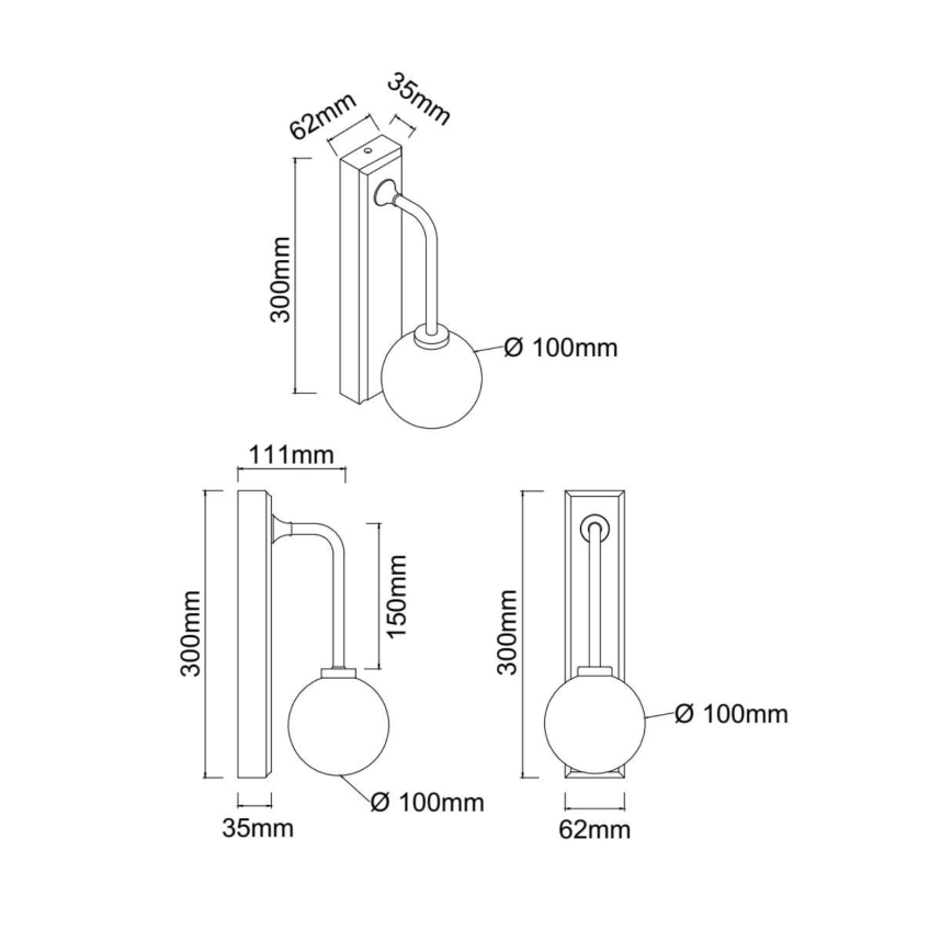 Open Design OR85600 - Kopalniška stenska svetilka ERO 1xG9/9W/230V IP44 medenina