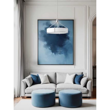 Open Design OR85624 - Lestenec na drogu DORETTO 4xE27/15W/230V Ø 50 cm matni krom/bela