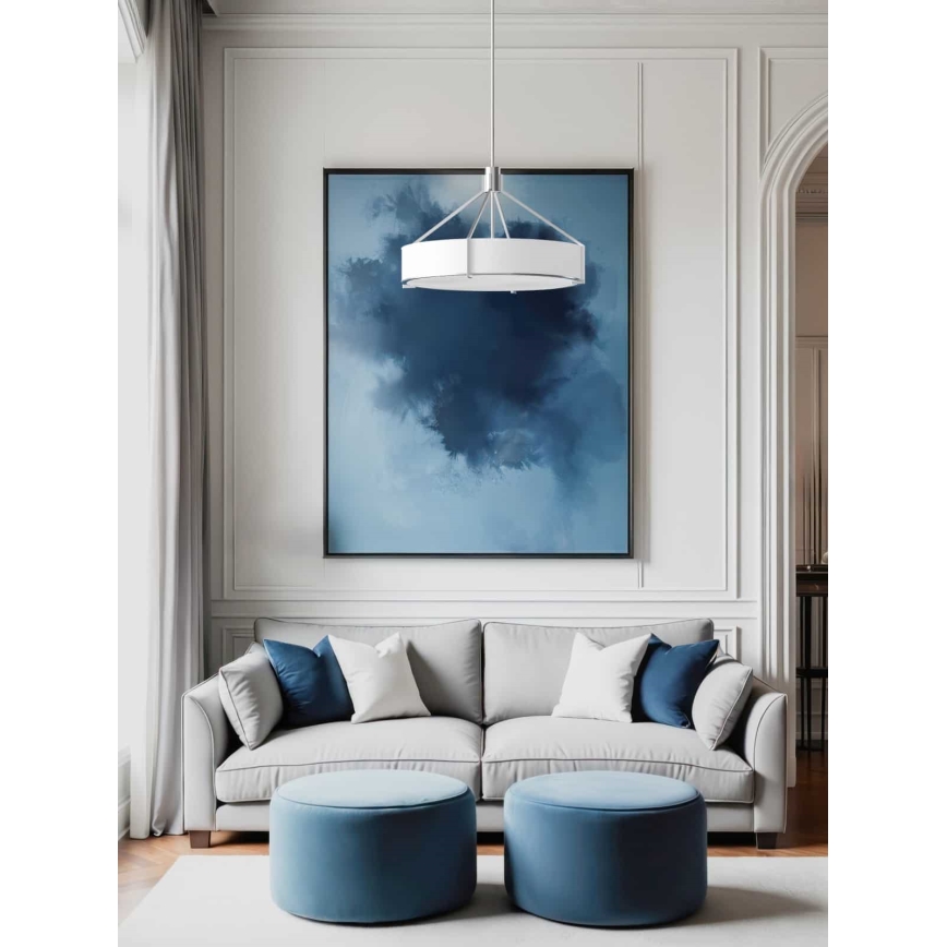 Open Design OR85655 - Lestenec na drogu DORETTO, 6xE27/15W/230V, premer 70 cm, mat krom/bela