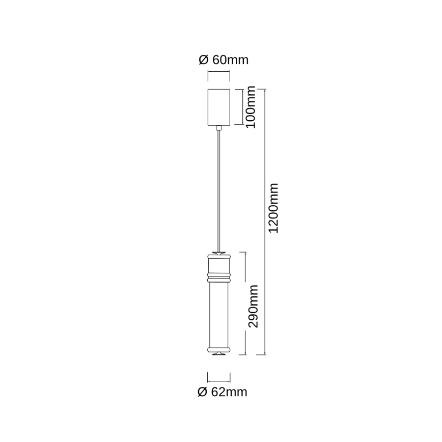 Open Design OR85730 - LED lestenec na kablu OMI LED/10W/230V sijajni krom