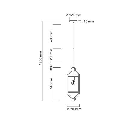 Open Design OR85853 - Stropna svetilka na drogu ZUNDO 1xE27/15W/230V matni krom/bela