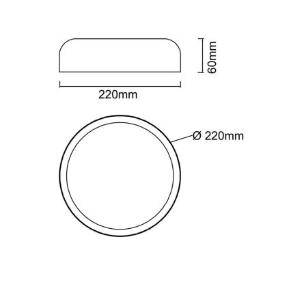 Open Design OR85914 - LED stropna svetilka CEDRONE LED/14W/230V 3000/4500/6500K premer 22 cm bela