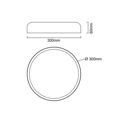 Open Design OR85945 - LED stropna svetilka CEDRONE LED/25W/230V 3000/4500/6500K, premer 30 cm, bela