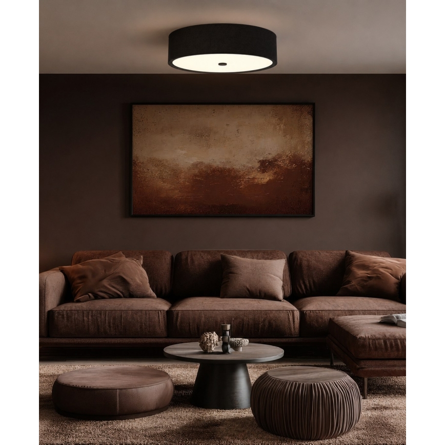 Open Design OR86584 - Stropna svetilka ZALINDRO 4xE27/15W/230V, premer 54,5 cm, črna