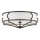 Open Design OR86607 - Stropna svetilka STESSO 4xE27/12W/230V, premer 65 cm, rjava