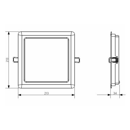 Opple 26666 - LED Kopalniška vgradna svetilka LED/24W/230V 3000K IP44