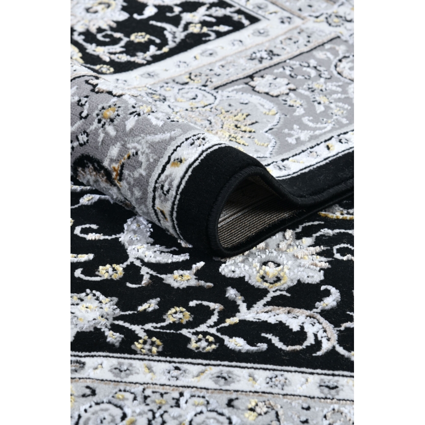 Orientalska preproga GRECE 120x170 cm 2150 g/m2 črna/siva/bela