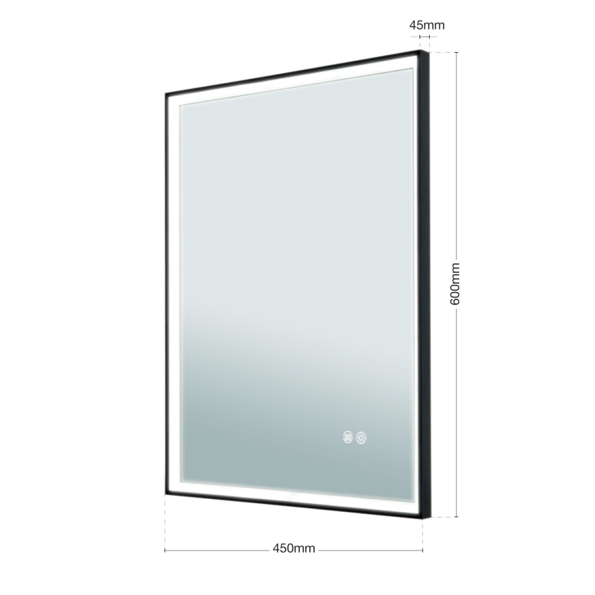 LED Kopalniško stenski ogledalo z osvetlitvijo FRAME LED/48W/230V 3000/4000/6000K 60x45 cm IP44