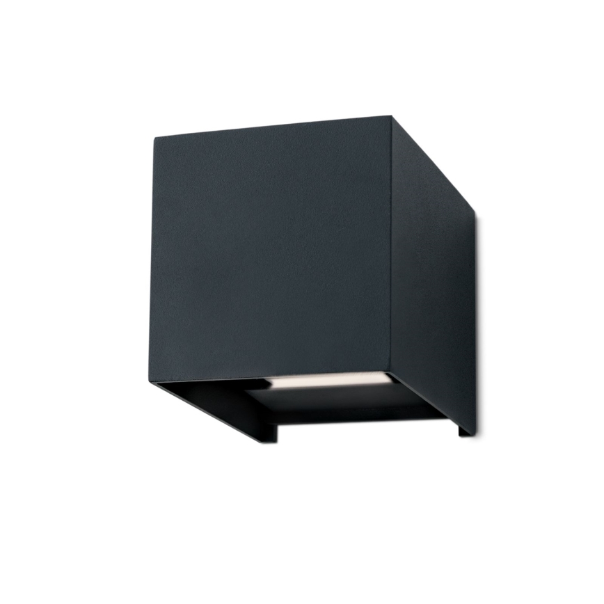 LED Zunanja stenska svetilka CUBE 2xLED/3W/230V IP54 antracit