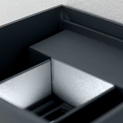 LED Zunanje stensko svetilo CUBE 2xLED/3W/230V IP54 antracit