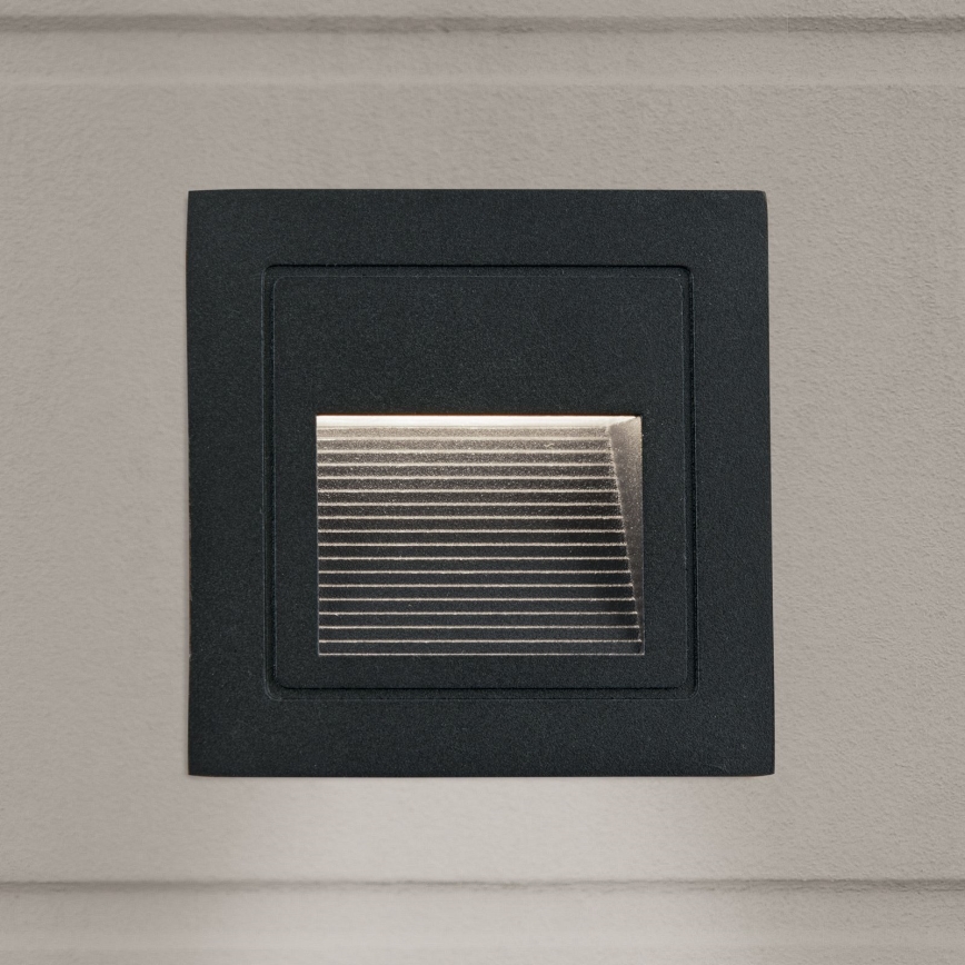 LED Vgradna svetilka LORO LED/2W/230V IP65 črna