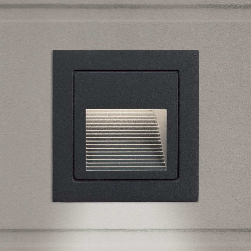 LED Vgrajena svetilka LORO LED/2W/230V IP65 antracit