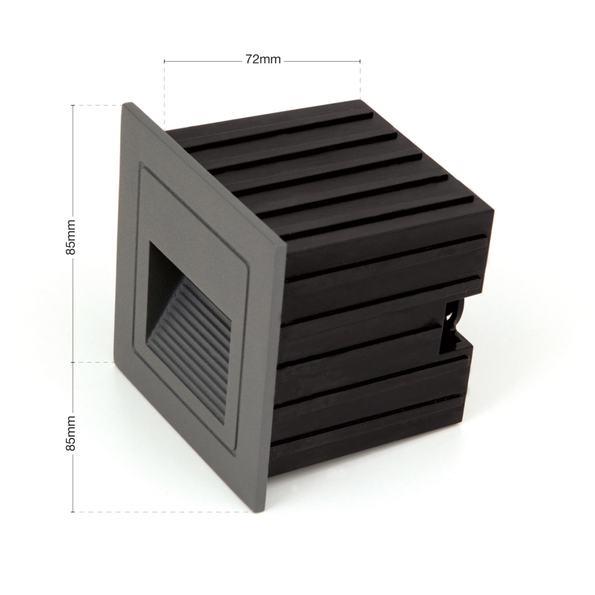 LED Vgrajena svetilka LORO LED/2W/230V IP65 antracit
