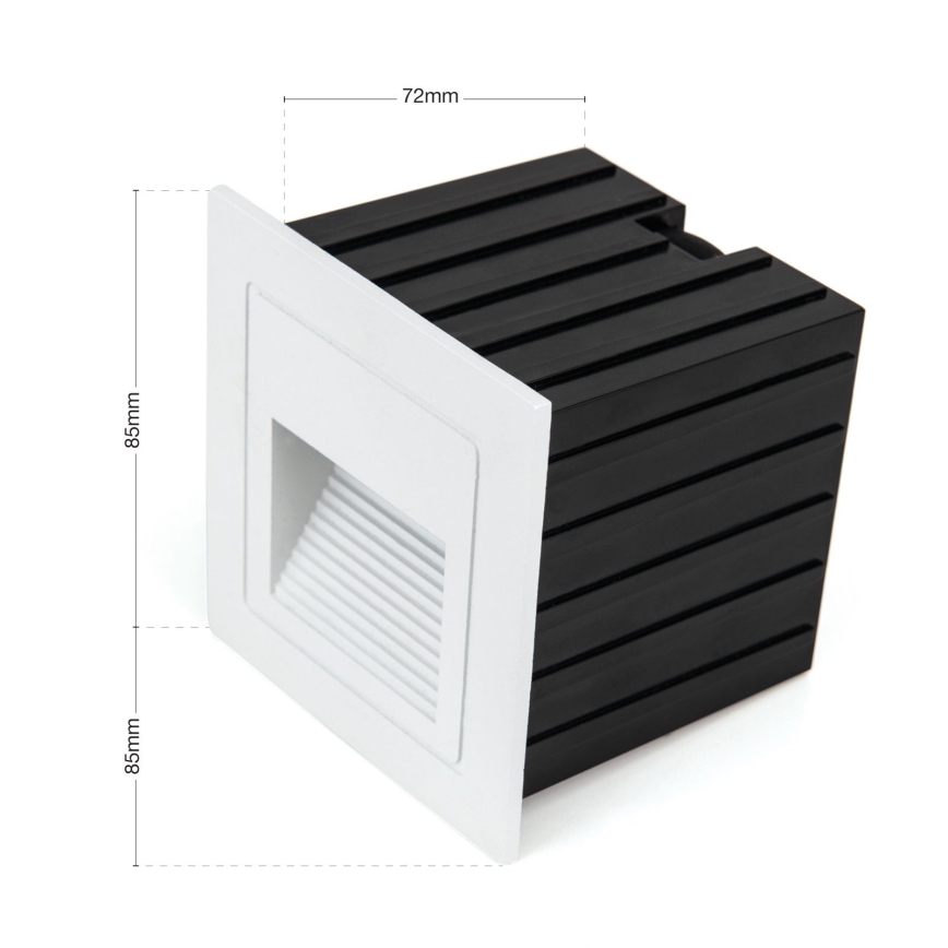 LED Vgrajena svetilka LORO LED/2W/230V IP65 bela