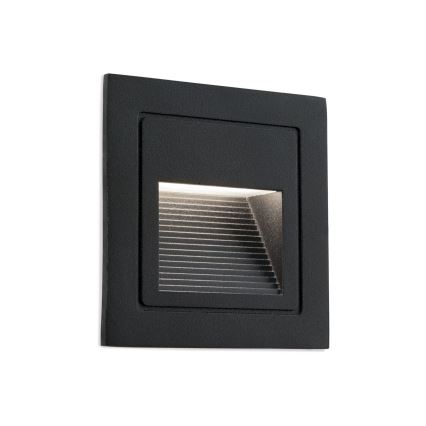 LED Vgrajena svetilka LORO LED/2W/230V IP65 črna