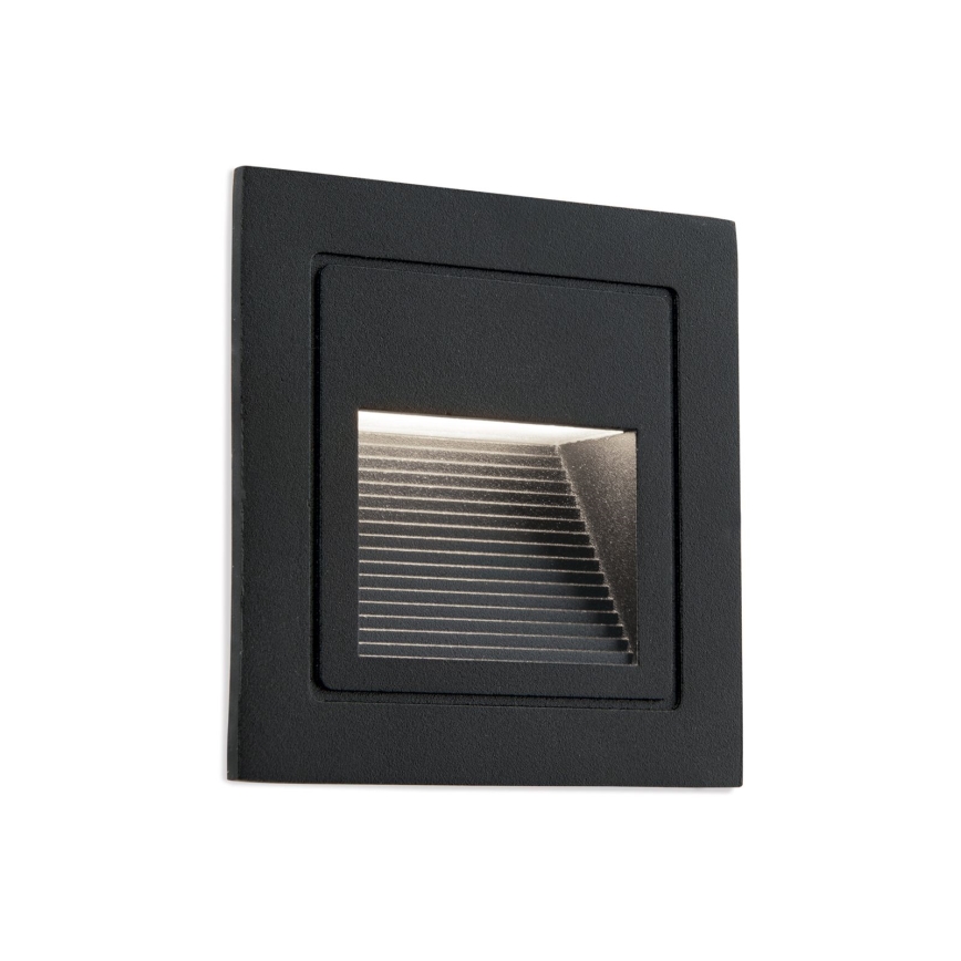 LED Vgrajena svetilka LORO LED/2W/230V IP65 črna