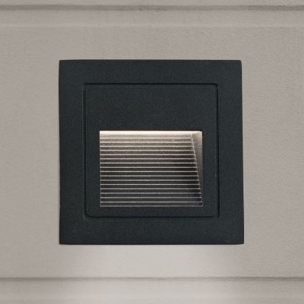 LED Vgrajena svetilka LORO LED/2W/230V IP65 črna