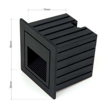 LED Vgrajena svetilka LORO LED/2W/230V IP65 črna