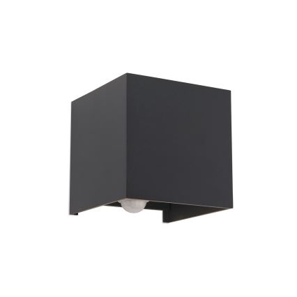 LED Zunanja stenska svetilka s senzorjem gibanja in mraka CUBE-S LED/13W/230V IP54 antracit