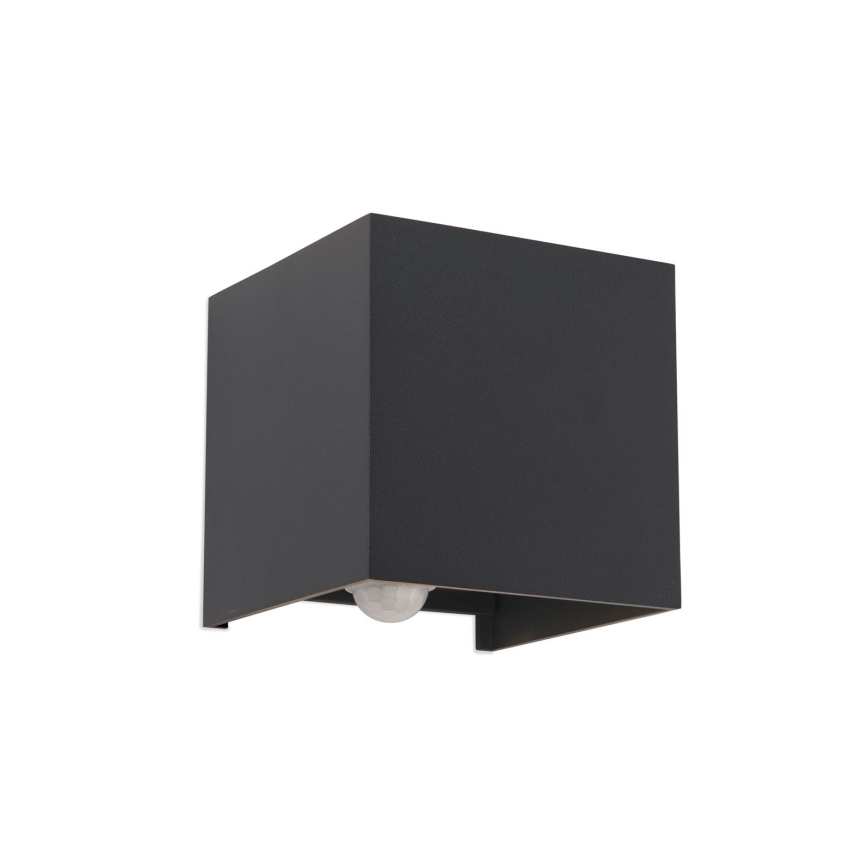 LED Zunanja stenska svetilka s senzorjem gibanja in mraka CUBE-S LED/13W/230V IP54 antracit