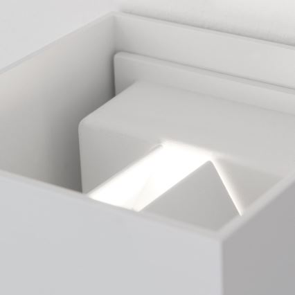 LED Zunanja stenska svetilka s senzorjem gibanja in mraka CUBE-S LED/13W/230V IP54 bela
