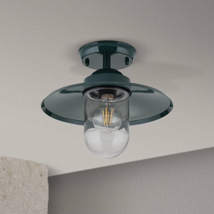 Zunanji nadgradni lestenec EDWARD 1xE27/60W/230V IP44 zelena