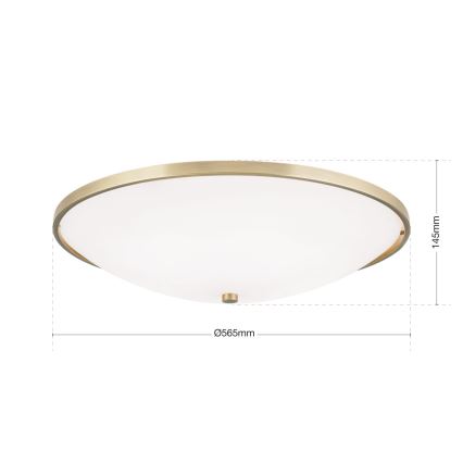 Stropna svetilka AIDA 5xE27/60W/230V pr. 56,5 cm medenina