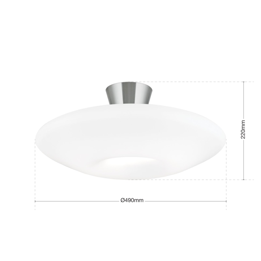 Stropna svetilka BLANC 2xE27/60W/230V pr. 49 cm mat krom