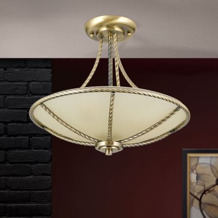 Lestenec na drogu MAURO 3xE27/60W/230V pr. 42 cm bron