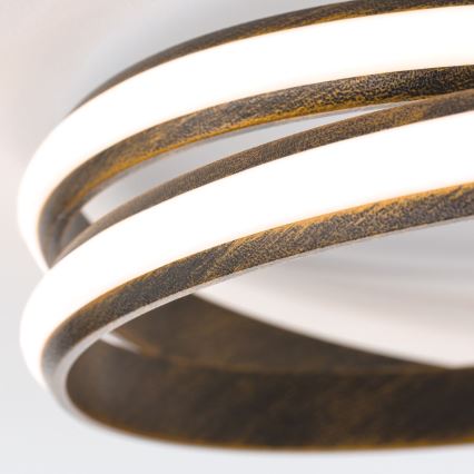 LED Zatemnitvena stropna svetilka CIRCUS LED/30W/230V rjava/patina