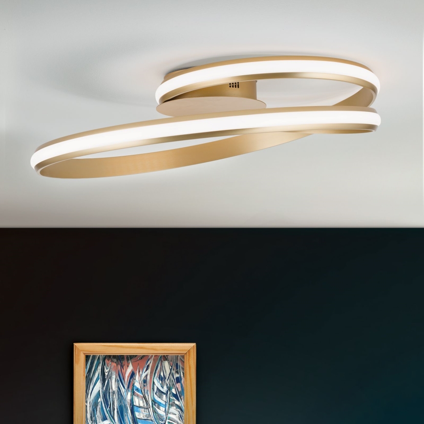 LED Zatemnitvena stropna svetilka CIRCUS LED/30W/230V zlata